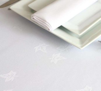 White Grace Ivy Leaf Tablecloth