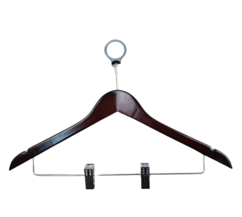 Anti-theft Wooden Hanger with Clip