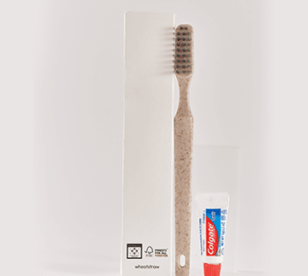 Eco Friendly FSC White Box – Dental Kit, Wheatstraw Toothbrush, 5g Colgate