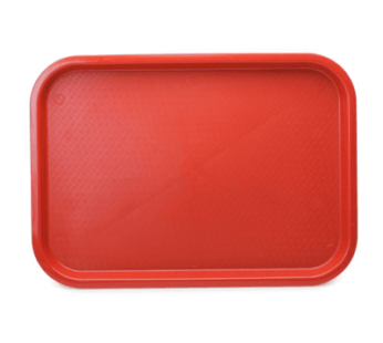 Elegance Plastic Rectangle Tray Red 14*18”