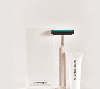 Eco Friendly FSC White Box – Shaving Kit, Wheatstraw Razor, 10ml shaving cream