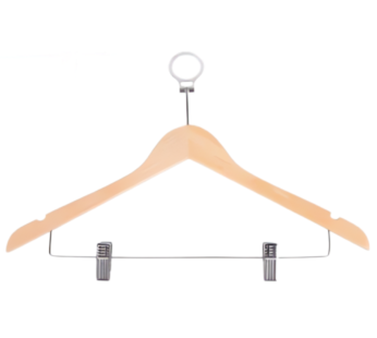 Anti-theft Light Brown Hanger With Clip