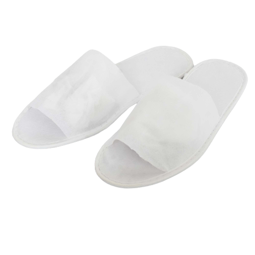 Non-Woven Disposable Open Toe Slipper White - A2599