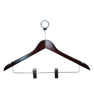Anti-theft Wooden Hanger with Clip