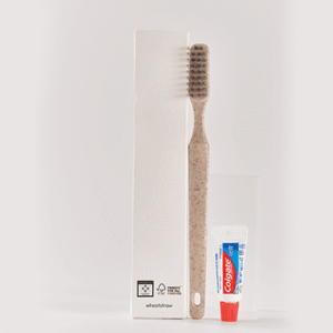 Eco Friendly FSC White Box - Dental Kit, Wheatstraw Toothbrush, 5g Colgate
