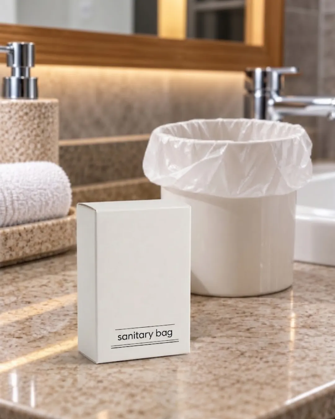 African Collection Sanitary Bag in White Box Outer African Collection Sanitary Bag in White Box Outer - Image 2